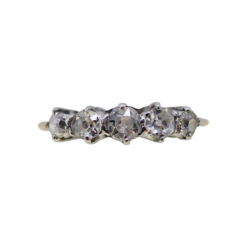 Lot 103 - A five stone diamond ring