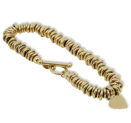 Lot 77 - A 9ct gold sweetie style bracelet