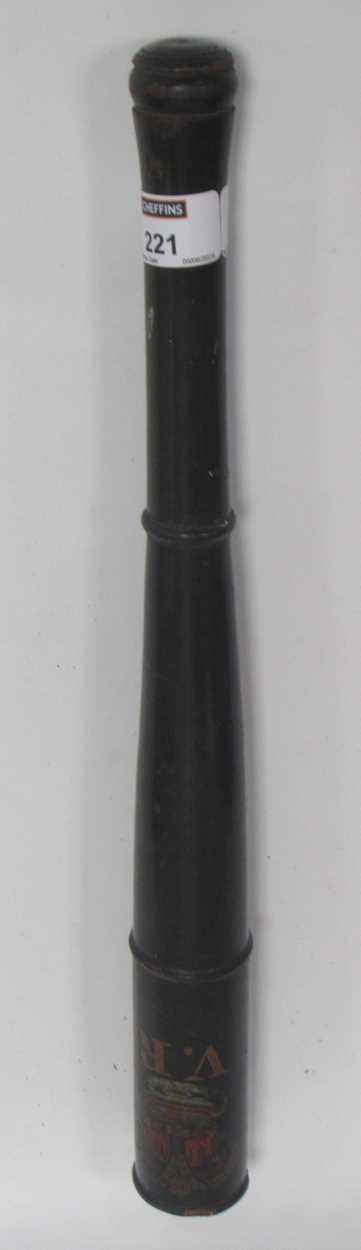 Lot 221 - A Victorian police truncheon
