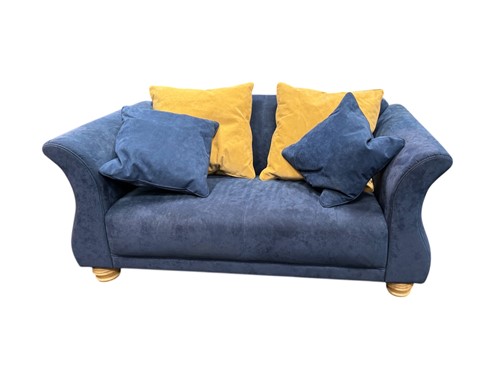 Lot 551 - A pair of Ligne Roset blue upholstered...