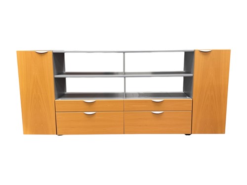 Lot 550 - A large Interlubke storage unit with shelves...