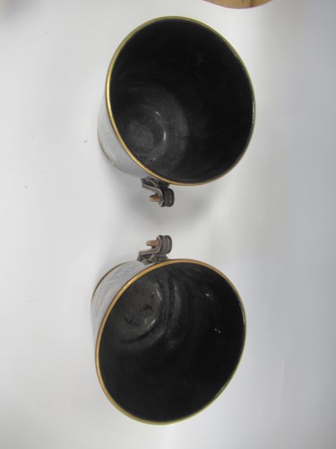 Lot 3 - A pair of Jackfield glaze jardinieres