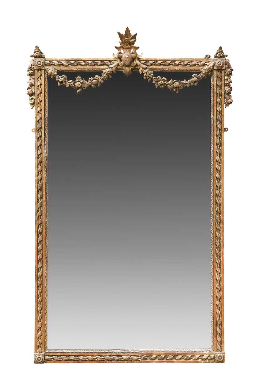 Lot 498 - A late Victorian gilt overmantel mirror