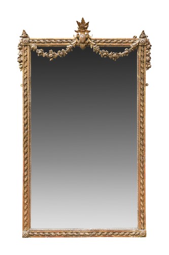 Lot 498 - A late Victorian gilt overmantel mirror