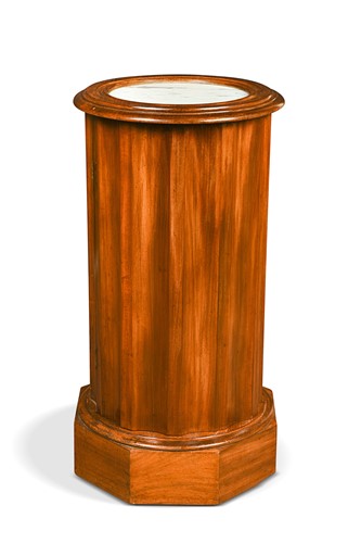 Lot 517 - A Victorian mahogany cylindrical pedestal cupboard