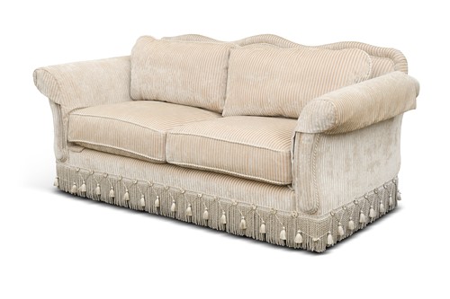 Lot 485 - A Parker & Farr three seat sofa, retailed by Harrods