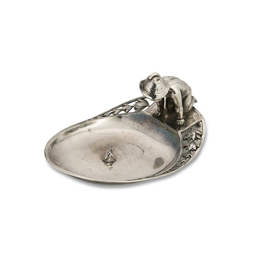 Lot 359 - An early 20th century German metalwares novelty card tray