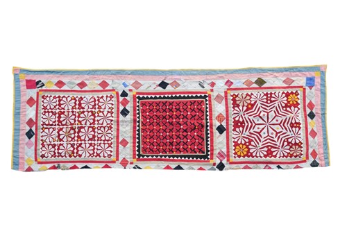 Lot 438 - An embroidered Suzani panel, probably late 19th century