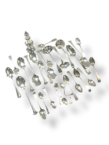 Lot 278 - A collection of silver flatware, together with...