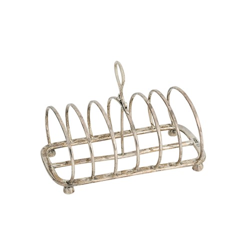 Lot 431 - An Edward VII silver 7 bar toast rack
