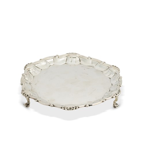Lot 385 - A George II silver waiter