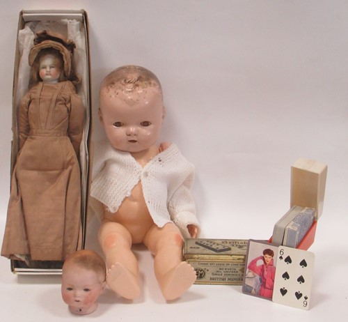 Lot 185 - An Armand Marseille bisque doll's head,...