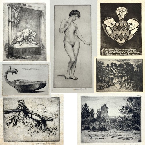 Lot 65 - A Collection Of Seven Etchings By Nathaniel Sparks RE (1880-1956)