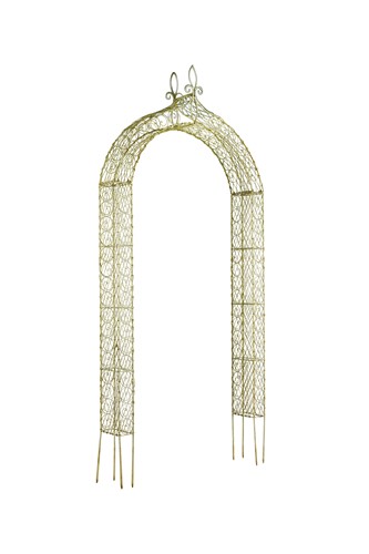Lot 605 - A wire work garden arch, 20th century