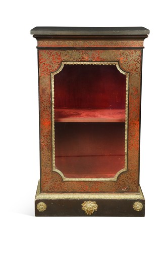 Lot 570 - A boulle work pier cabinet, 19th century