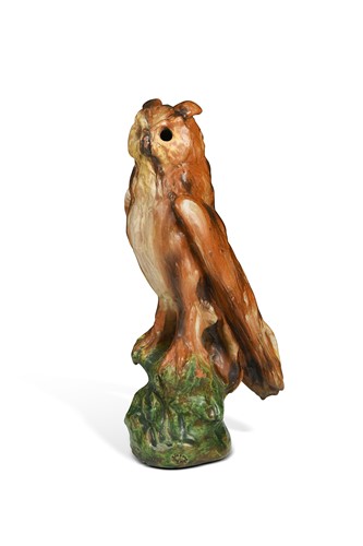 Lot 180 - 19th century French Ceramic Owl, with...
