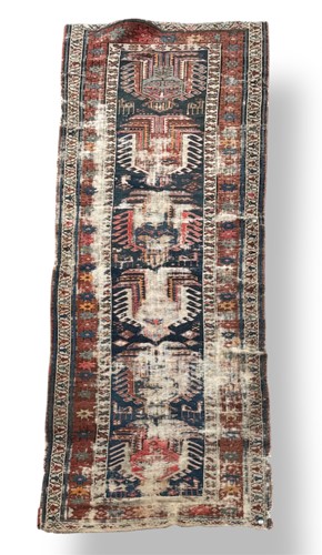 Lot 707 - A late 19th century Shirvan runner, very worn,...