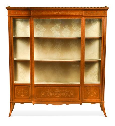 Lot 515 - A late Victorian mahogany display cabinet