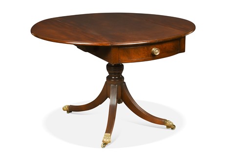 Lot 376 - A Regency mahogany pedestal Pembroke table