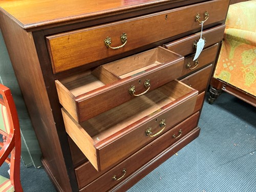 Lot 372 - An Edwardian ship's chest of drawers