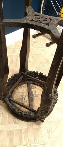 Lot 672 - An Oriental carved and pierced hardwood stand...
