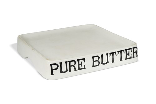 Lot 328 - An earthenware 'Pure Butter' grocers slab, late 19th or early 20th century
