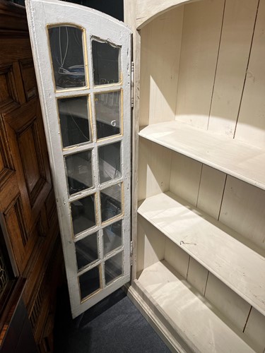 Lot 473 - A French provincial style painted glazed bookcase, 20th century