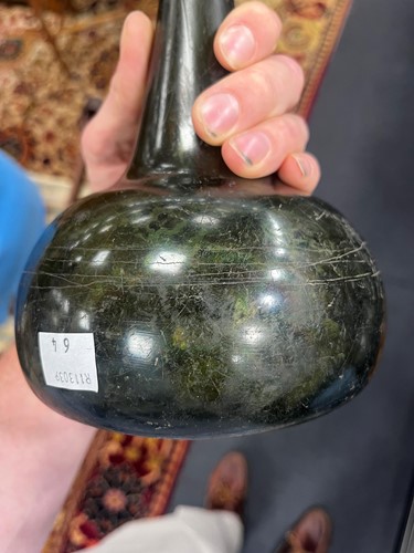 Lot 9 - A group of 18th century bottles, onion shaped...