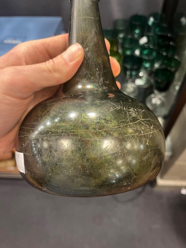 Lot 9 - A group of 18th century bottles, onion shaped...