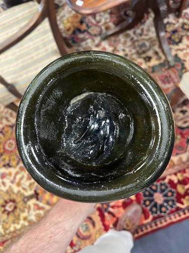 Lot 9 - A group of 18th century bottles, onion shaped...
