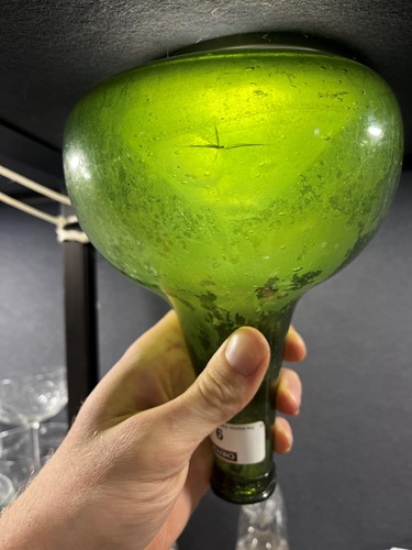 Lot 9 - A group of 18th century bottles, onion shaped...