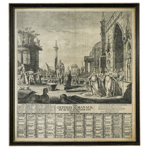 Lot 22 - The Oxford Almanack, for the year of our Lord, MDCCLVII