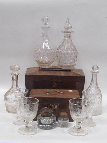 Lot 69 - A 19th century mahogany tea caddy, rectangular...