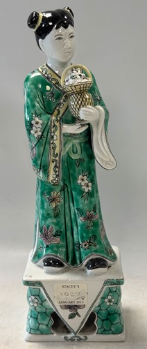 Lot 56 - A set of eight Chinese famille verte style Daoist Immortals