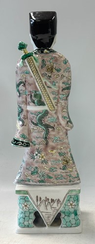 Lot 56 - A set of eight Chinese famille verte style Daoist Immortals