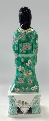 Lot 56 - A set of eight Chinese famille verte style Daoist Immortals