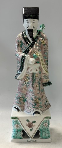 Lot 56 - A set of eight Chinese famille verte style Daoist Immortals