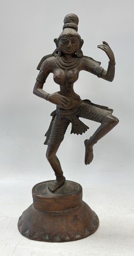 Lot 85 - An Indian copper alloy dancing figure of Dakini Gita, early 20th century
