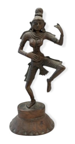 Lot 85 - An Indian copper alloy dancing figure of Dakini Gita, early 20th century