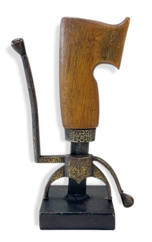 Lot 93 - A Moroccan Nimcha sword (sa'if) handle and fittings, 19th century