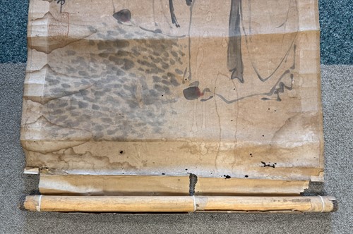 Lot 61 - A set of four Chinese scroll paintings, 19th century