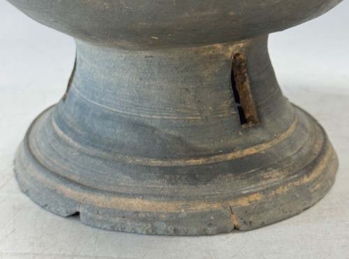 Lot 57 - A Chinese grey pottery vase, Han Dynasty