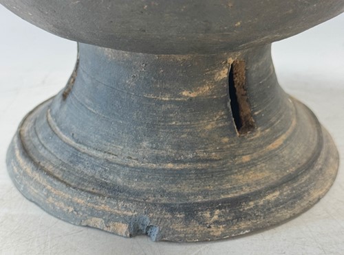 Lot 57 - A Chinese grey pottery vase, Han Dynasty