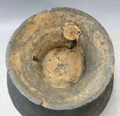 Lot 57 - A Chinese grey pottery vase, Han Dynasty