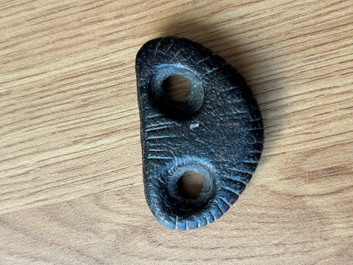 Lot 17 - A Chinese, Hongshan Culture (Neolithic period ca. 3800-2700 BCE) black stone abstract human figure