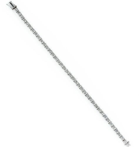Lot 204 - A diamond set line bracelet