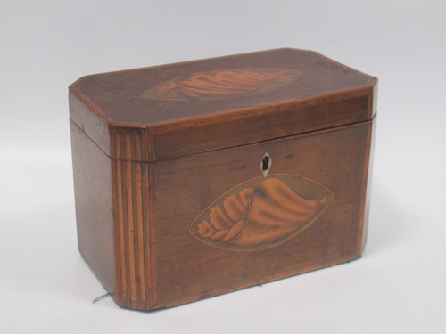 Lot 188 - A 19th century octagonal teacaddy with...