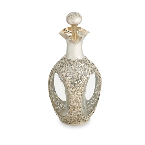 Lot 364 - A (probably) early 20th century Chinese export metalwares silver mounted dimple decanter