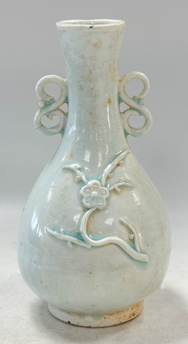 Lot 1 - A Chinese Qingbai ware plum blossom vase, Southern Song/Yuan (1279-1368), probably circa 1320