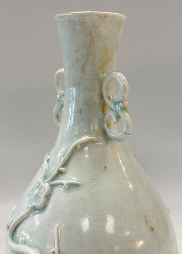 Lot 1 - A Chinese Qingbai ware plum blossom vase, Southern Song/Yuan (1279-1368), probably circa 1320
